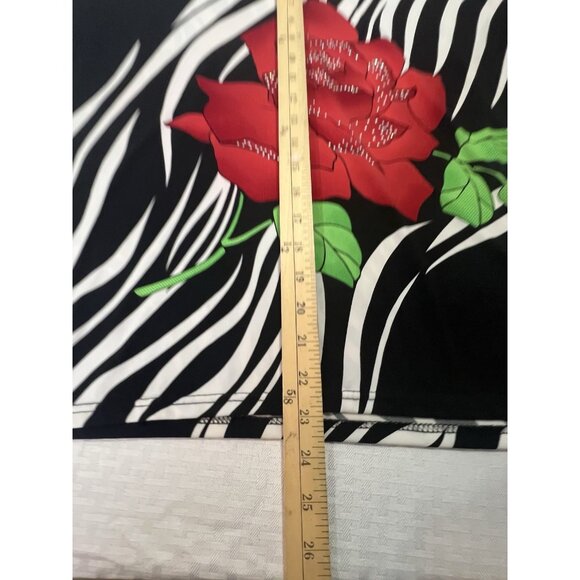 Valencia Rose Blouse 3/4 Sleeve  Women’s Size XL Bling pullover - Picture 7 of 9